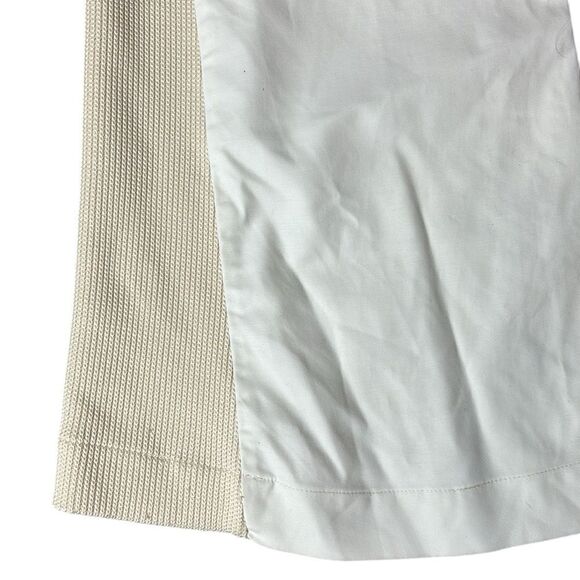 Cris barros vintage unique mixed media flare pants knit bellbottom white cream - Picture 3 of 8